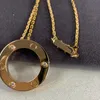 Grande bolo colar pingente colar de luxo designer jóias aço inoxidável cheio diamante pingentes ouro prata colares