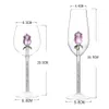 Verres à vin rose tasses avec rose à l'intérieur verre à vin idéal pour les cadeaux de la semaine pour la fête d'anniversaire de mariage célébration de Noël 35ED X070286F