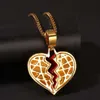Hip Hop Round Cut Natural Diamond Pendant Anpassa handgjorda Iced Out Heart Shape Diamond Manufacturer Fine Jewelry