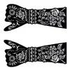 Other Permanent Makeup Supply 12sheetset Large Henna Tattoo Stencils Flower Glitter Airbrush Mehndi Indian Templates Stencil For Wending Hand Paint 230925