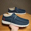 Dress Shoes Plus Size 4048 Mens Casual Flat Outdoor Sneakers Lightweight Boat Driving Loafers Breathable Men Canvas 230926