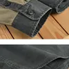 Chemises décontractées pour hommes automne pur coton militaire Cargo avec poches poitrine doux boutonné à manches longues Blouses vêtements de travail amples