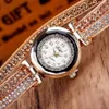 Mode Femmes Bracelet En Cuir Petit Cadran Relogio Feminino Diamant Bracelet Montres Quartz Poignet Chiffres Arabes Horloge Montres-bracelets309f