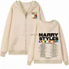 Herren Trainingsanzüge 2023 Love on Tour Konzert Bedruckter Reißverschluss Hoodies Sweatshirt Love on Tour Trainingsanzug Kommen Sie Männer Frauen Kleidung Anime Hoodie x0926