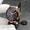 Schwarze limitierte Uhr, individueller Stil, Dual Time Exquisit Herrenuhr, Chronograph, Quarz, römisch, Marine Diver, Hispania Herrenuhren Hamm3203