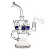 Bécher en verre Bong conduites d'eau avec bol d'herbes sèches conduite d'eau tube droit dab rigs plate-forme pétrolière joint de 14 mm