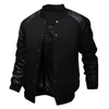 T-shirts pour hommes printemps et automne couture grande poche chemise de baseball veste manteau