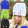 Czapki do czapki/czaszki uniw zimowa czapka na zewnątrz dla dzieci śmieszne sceniwiste oczy Scary Eye Hood Hat Kids Casual Bob na zewnątrz skls kapelusze dr dhyct