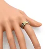 anello color argento antico dal design semplice da donna, articolo in evidenza Anelli carini in acciaio inossidabile a forma di X302L