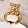 Soap Dishes Cute Animal Shape Ceramic Soap Dish Holder Home Bathroom Solid Color Draining Soap Box Shelves Storage Rack Bathroom Accessories 230926