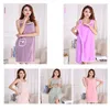 Serviette Serviettes De Bain Mode Dame Filles Portable Séchage Rapide Magique Plage Spa Peignoirs Robes Robe 8 Couleurs