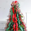 Decorazioni natalizie 1pc grande fiocco appeso albero di Natale Top ornamenti Bowknot 2024 anni Noel Navidad Party Home Decor Supplies