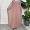 エスニック服eid2ピースセットレディースファッションo首の長袖イスラム教徒の広い脚のズボンイスラムスーツラマダンアバヤエレガント