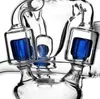 Två stilar hitman nyaste juice lådan fyrkantig glas bong 14,4 mm manlig mössa för ört glas vatten pajeps rökning vattenpipa
