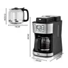 Machine à café goutte à goutte 2 en 1, applicable aux grains moulus, appareils ménagers, avec affichage numérique, garde au chaud