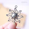 Decorative Figurines 50 Pieces Fashion Creative Metal Sun Charm Pendants Wholesale Jewelry Accessories