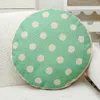 Oreiller 45x45cm rond coton lin housse de canapé motif à pois maison chaise taille siège arrière décor cas