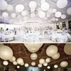 Other Event Party Supplies 10pcs 6/8/10/12/14/16inch Multicolor Chinese Paper Lanterns Birthday Wedding Decoration Craft DIY Lampion White Hanging Lantern 230926