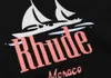 Rhode Autumn/winter New Niche Beauty Trend Sailboat Printed Terry Men and Women's Couple Hoodie Sweater