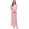 Robes de piste pour femmes à lacets manches longues évasées Appliques de fleurs élégant Maxi robes de créateur