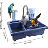 Autres fournitures d'oiseaux Perroquets pour animaux de compagnie Jouet Lave-vaisselle électrique Baignoire pour perroquet avec robinet Boîte de bain Mangeoire Distributeur d'eau alimentaire Jouets de salle de bain 230925