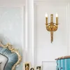 Lampes murales El Project Luxe Laiton Lumière Européenne Chambre Salon Porche Couloir Lampe Français Cuivre Luminaire Décoratif