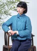 Trenchs de femmes manteaux d'hiver veste en coton recadrée haut en soie style national jacquard contraste robe femmes