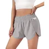 AL-145 dames yoga-outfits hoge taille shorts oefening korte broek fitness slijtage meisjes lopen elastische volwassen broek sportkleding gevoerde drawstring