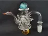 DHL APPOOL Hand carving 14 MALE Smoking Sandblasted Control Tower Quartz Banger Beveled Edge Smoke Nails For Dab Rigs Glass Water Pipes