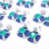 Orecchini pendenti ZOCA Lusso europeo Paraiba Colore Centro Pietra Argento sterling 925 Zircone Gioielli Donna Festa di nozze