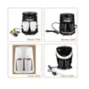 110V/220V 450W Hushåll Electric Steam Drip Coffee Maker Automatisk dubbel kopp kaffemaskin Dualanvändning American Coffee Tea Machine