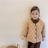 Manteau d'hiver de style coréen pour enfants, vêtements d'extérieur imprimés floraux pour bébés filles, épais et chauds, en coton rembourré, 230926