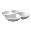 Dinnerware Sets Porcelain Compartment Dish Serving Tray Divided Platter