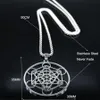 Pendentif Colliers 316 Acier inoxydable Metatron Cube Collier Étoile de David Chakra Yoga Méditation Hip-Hop Chaîne Homme Femme Bijoux 265J