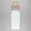 Kerstfeest halter sexy bandage jurk staaflijst stijl designer vrouwen dame avondclub show uitvoeren slanke jurken ADY5919