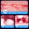 Masturbators Automatic Heating Vibrating Male Masturbator Realistic Vagina Mouth Oral Blowjob Dual Channel Pocket Pussy Men Masturbation Cup x0926