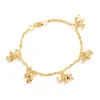 Leuke meisjes Bangle Vrouwen THAI BAHT Massief GOUD olifant hangen Fijne Armbanden Sieraden Hand Chain Arabische Items kids sieraden gift209t