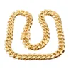 Chaînes 8/10/12/14/16 / 18mm 18-30 pouces Miami Cuban Link Gold Chain Hip Hop Bijoux épais en acier inoxydable Collier Drop Livraison Collier Dhr8B