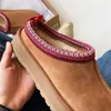 Australië designer dameslaarzen Tasman Tazz schapenvacht Shearling platform Slippers winterschoenen Classic Ultra Mini snowboot Suede Wool dames enkellaarsjes US 4-13