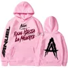 Masculinos Tracksuits Novo Anuel AA Impresso Hoodies Moletom Casaco Real Hasta La Muerte Casual Tracksuit Venha Homens Mulheres Roupas Anime Pulôver X0926