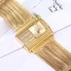 Creativity Fashion Luxury Ladies Wrist Watches Top Brand Gold Steel Strap Waterproof Women's Bracelet Watch Zegarek Damski 22312T