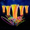 Other Event Party Supplies 2050100pcs Fluorescence Light Glow Sticks Bracelets Necklaces Neon For Wedding Party Glow Sticks Bright Colorful Decors 230925