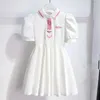 女の子のドレスガールズ半袖ドレスサマーキッズレタープリントティーンエイジャー衣装3〜14歳の学童服韓国スタイル