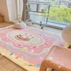 Tapetes bonito bolo tapete macio pelúcia antiderrapante absorvente sala de estar decorativa tapete quarto ins rosa feminino coração tapete de cabeceira