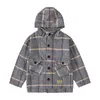 Coat Arrival Teen Boys Spring Autumn Hooded Wool Blends 2023 Fashion Plaid SingleBreasted Clothes Children's Outdoor Jacket 230926