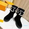 designer Luxury martin boots classic sexy fashion solid color wool leather letters Casual Boots platform non-slip chunky heel ankle round toe low boot