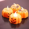 할로윈 파티 장식 Luminous Pumpkin Lantern Ghost Festival Decorative Led Electronic Candle Lamp Party Props Small Night Light