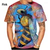 T-shirts pour hommes 2023 Summer Fashion Bee 3D Impression T-shirt Hommes Femmes Casual Chemise à manches courtes Tops