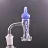 Najtańszy kwarcowy Banger Banger Burner z szklanymi marmurowymi łańcuchami czapka 10 mm 14 mm 18 mm samca rura paląca dla samica do dab rig bong dhl za darmo