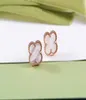 Four-leaf clover earrings women's new trendy temperament small earrings